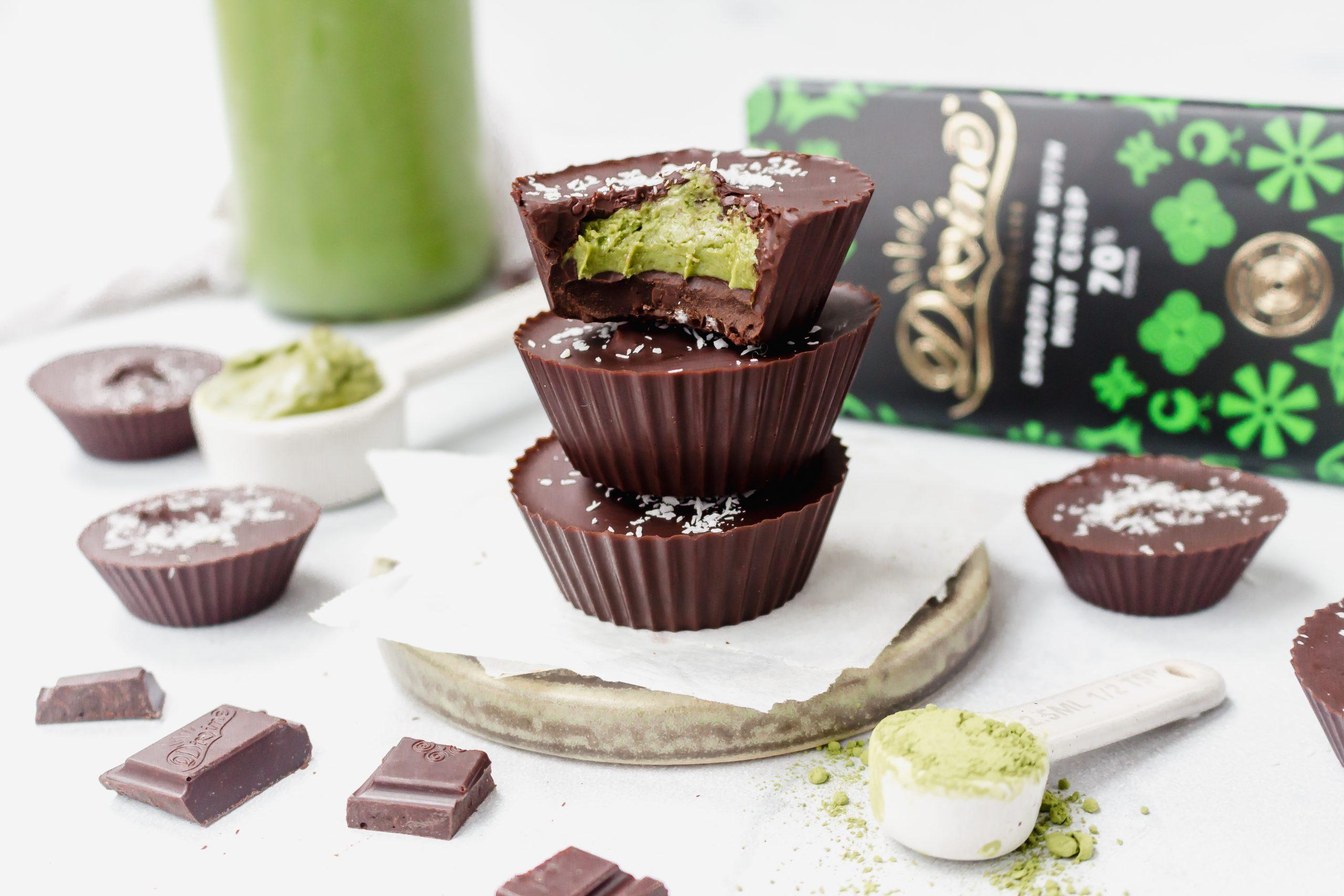 Minty Matcha Chocolate Nut Butter Cups