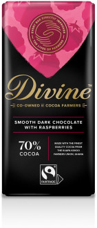 Divine 70% Dark Chocolate with Raspberries